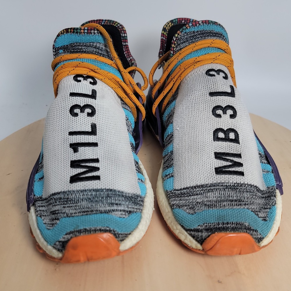 ADIDAS PHARRELL WILLIAMS HU HUMAN RACE NMD SOLAR PACK ORANGE SIZE 9.5 - Picture 2 of 10